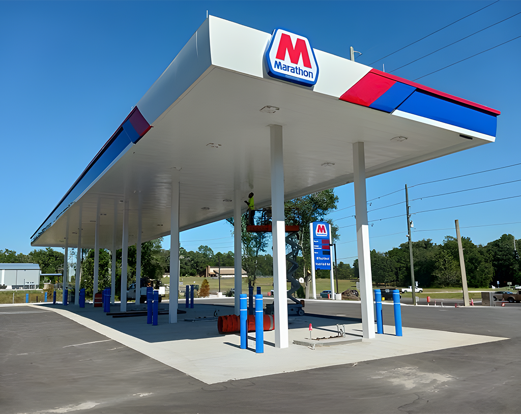 Gas Station Canopy Construction